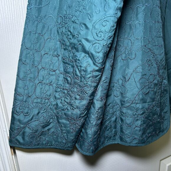 Alfred Dunner Women’s Long Sleeve Textured Pull On Jacket Teal Size 10 NWOT - Picture 3 of 8